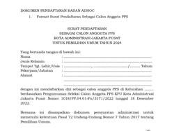 Format Surat Pendaftaran PPS Pilkada 2024 dan Link Download PDFnya