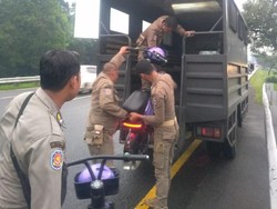 Satpol PP Bogor Angkut Sepeda Listrik Sewaan yang Diparkir Sembarangan