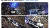 Heboh Warga Argentina Menyemut Subuh-subuh Sambut Messi Cs