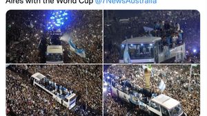 Heboh Warga Argentina Menyemut Subuh-subuh Sambut Messi Cs