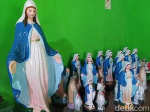Jelang Natal, Perajin Patung Bunda Maria Muntilan Magelang Banjir Order Jelang Natal, Perajin Patung Bunda Maria Muntilan Magelang Banjir Order