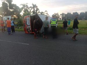 Nahas! Kakek Pesepeda Tewas Tertimpa Truk di Jalan Daendels Kulon Progo