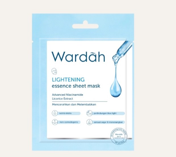 Salah satu variasi sheet mask Wardah.