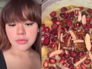 Wanita Ini Pamer Makanan yang Disantap di Peringatan Hari Kematian Ayahnya