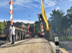 Jembatan Antarkecamatan di Trenggalek Akhirnya Pulih Usai 1,5 Bulan Putus