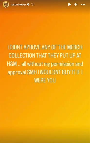Justin Bieber kecam H&M tampilkan foto di koleksi tanpa izin