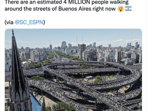 Netizen Terkesima 4 Juta Warga Argentina Sambut Messi Cs