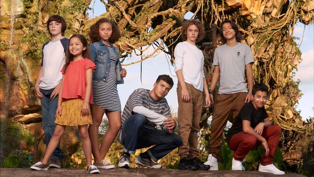 Bailey Bass, Duane Evans Jr., Jack Champion, Britain Dalton, Filip Geljo, Jamie Flatters, dan Trinity Jo-Li Bliss untuk Avatar: The Way of Water (2022). Foto ini diambil pada 2017.