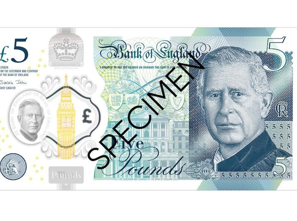 Seperti Ini Uang Kertas Baru Inggris dengan Wajah Raja Charles III