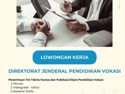 Ditjen Vokasi Kemendikbud Buka 3 Lowongan Kerja, Ada Graphic Designer
