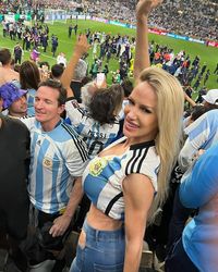 Potret Luciana Salazar Eks Selingkuhan Messi Hadir Saat Argentina Juara