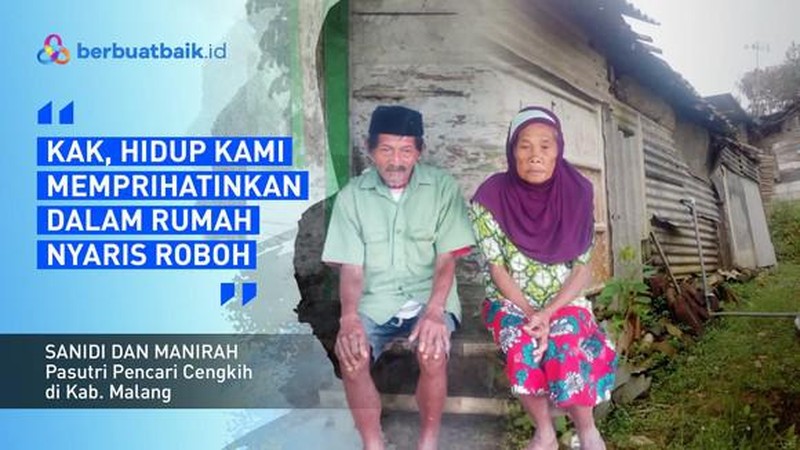 Mari Bantu Pasutri Lansia Malang Pemungut Cengkih, Rumahnya Hampir Roboh