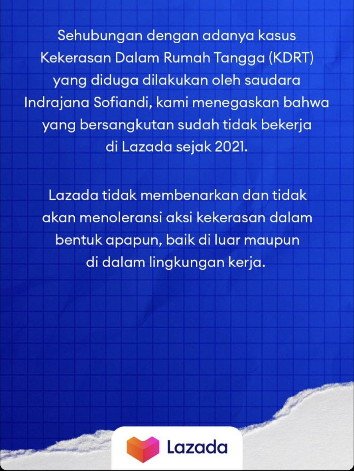 Tanggapan Lazada soal video KDRT yang viral di medsos