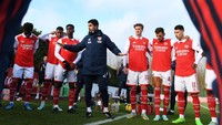 Arsenal - 2022/23. Arsenal berada di puncak saat Natal, namun finis sebagai runner-up dengan selisih lima poin dari Man City. Foto: Arsenal FC via Getty Images/Stuart MacFarlane
