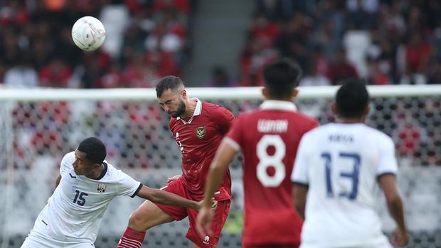 Jordi Amat saat berlaga dengan Indonesia di laga kontra Kamboja pada ajang Piala AFF 2022