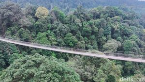 Potret Jembatan Terpanjang Se-Asia di Sukabumi