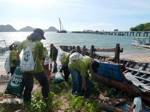 Potret Nyata Aksi Peduli Bersih-bersih Pantai Labuan Bajo Potret Nyata Aksi Peduli Bersih-bersih Pantai Labuan Bajo