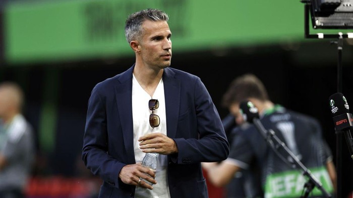 TIRANA - Robin van Persie during the training session before the Conference League final between AS Roma and Feyenoord at the Arena Kombetare on May 24, 2022 in Tirana, Albania. ANP MAURICE VAN STEEN (Photo by ANP via Getty Images)