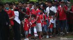 Suporter Timnas Indonesia Mulai Merahkan GBK