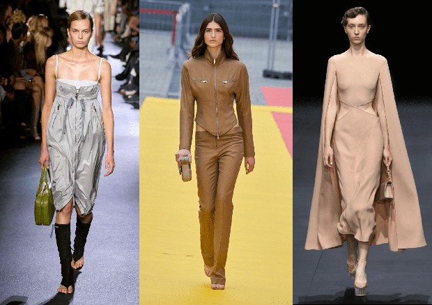 Foto: Filippo Fior / Gorunway.com / Filippo Fior / Paolo Lanzi / Salvatore Dragone / Gorunway.com / vogue.com/Courtesy of Valentino Gray Lilac dari Miu Miu, Macchiato dari Stella McCartney, dan Vanilla Cream dari Valentino/