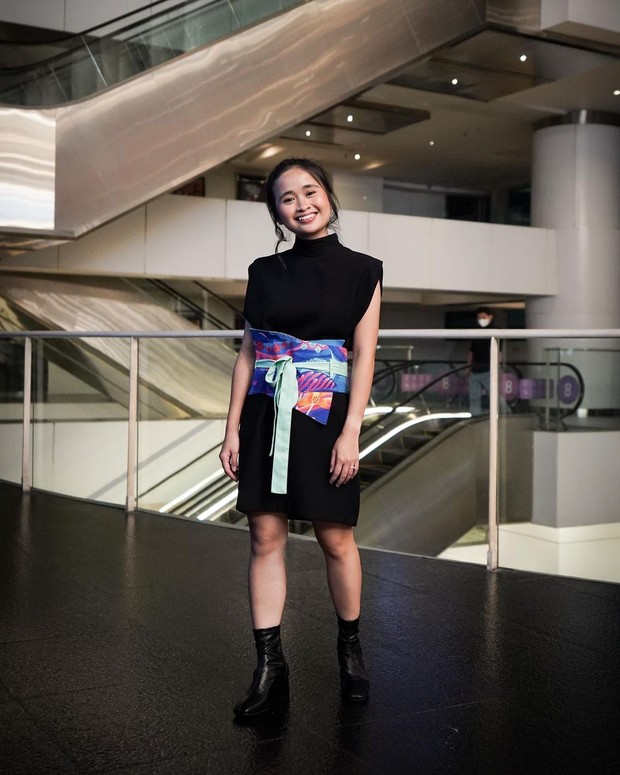 Gritte Agatha dengan dress hitam/Sumber: IG @gritteagathaa