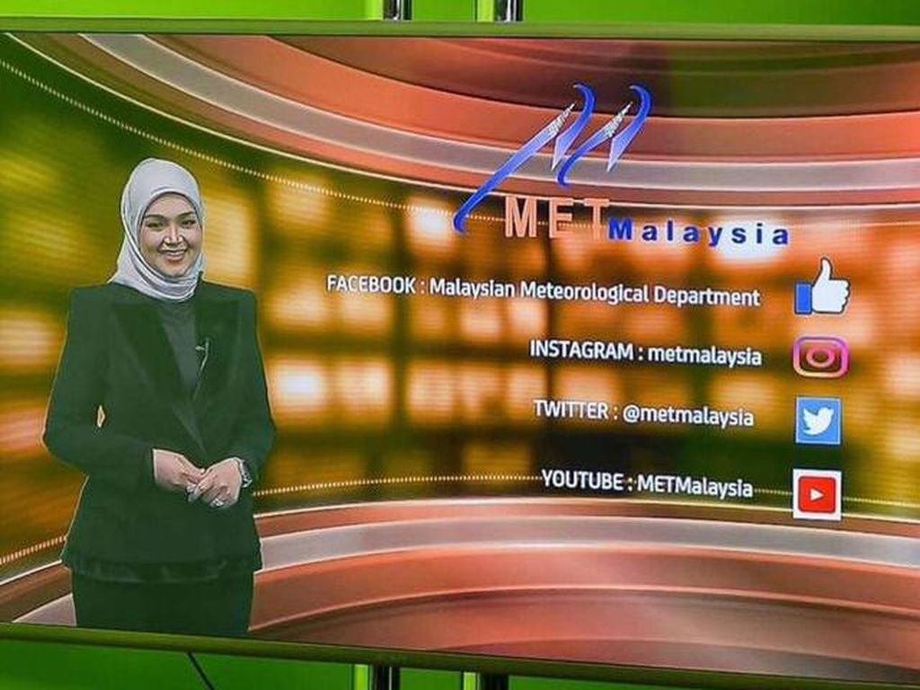Siti Nurhaliza Bikin Pangling, Bacakan Prakiraan Cuaca bak Pembaca Berita