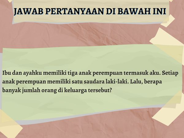 Seberapa Tajam Otakmu Dalam Menjawab Tes Logika yang Satu Ini?