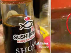 Jijik! Netizen Ini Temukan Belatung dalam Botol Shoyu Sushi