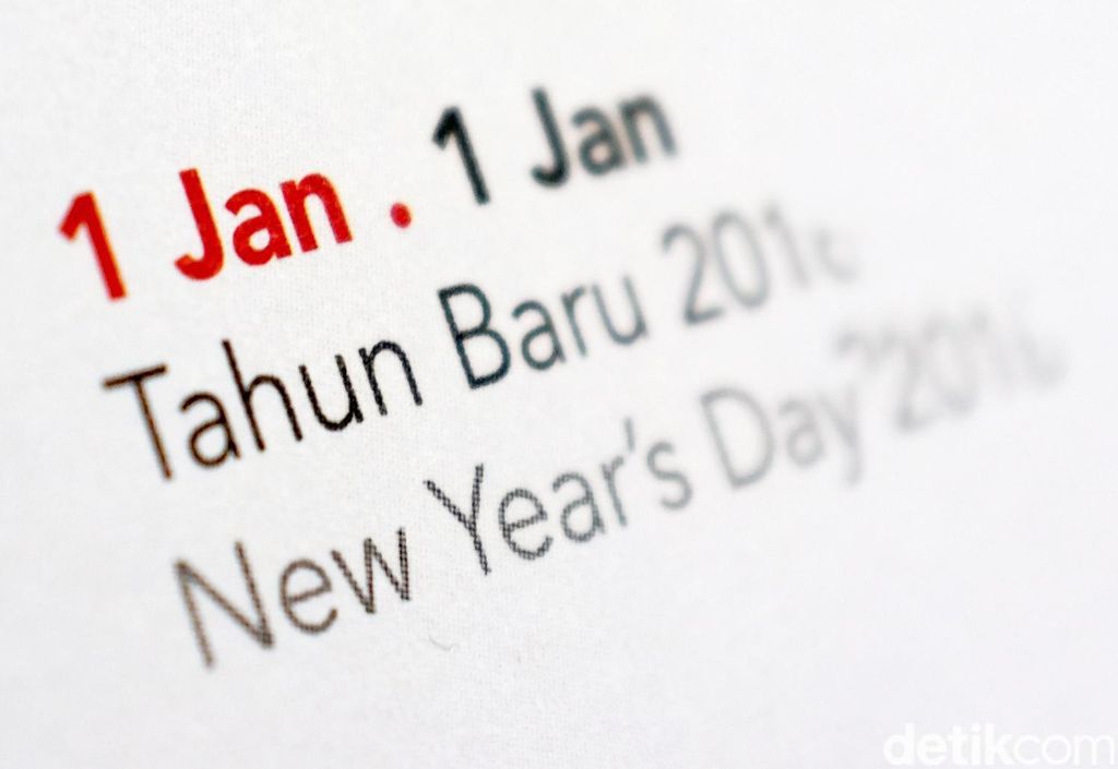 Kalender Natal dan Tahun Baru. dikhy sasrailustrasidetikfoto