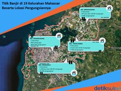 Data Terbaru Titik Banjir Makassar di 19 Kelurahan Beserta Lokasi Pengungsian