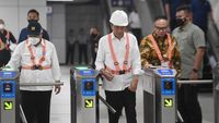 Momen Jokowi Pantau Langsung Proyek LRT Jabodebek