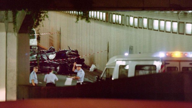 Potret lokasi kejadian kecelakaan Putri Diana yang tertangkap kamera jurnalis.