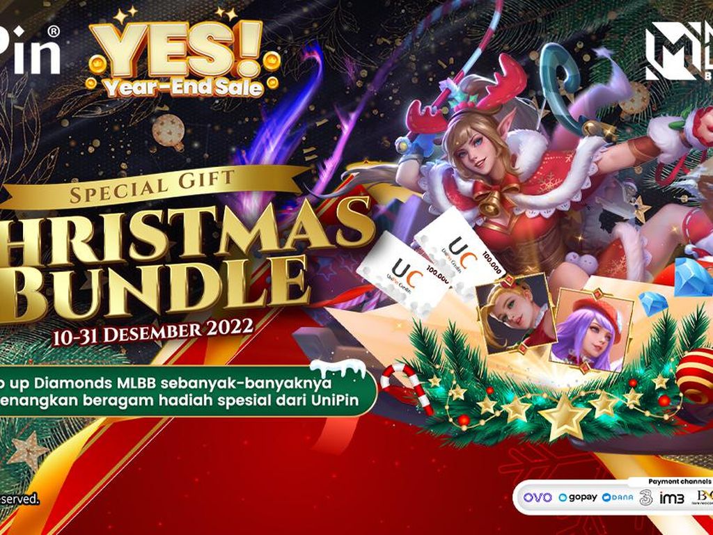 Libur Akhir Tahun, UniPin dan MLBB Beri Promo Bonus 3x Lipat! Libur Akhir Tahun, UniPin dan MLBB Beri Promo Bonus 3x Lipat!