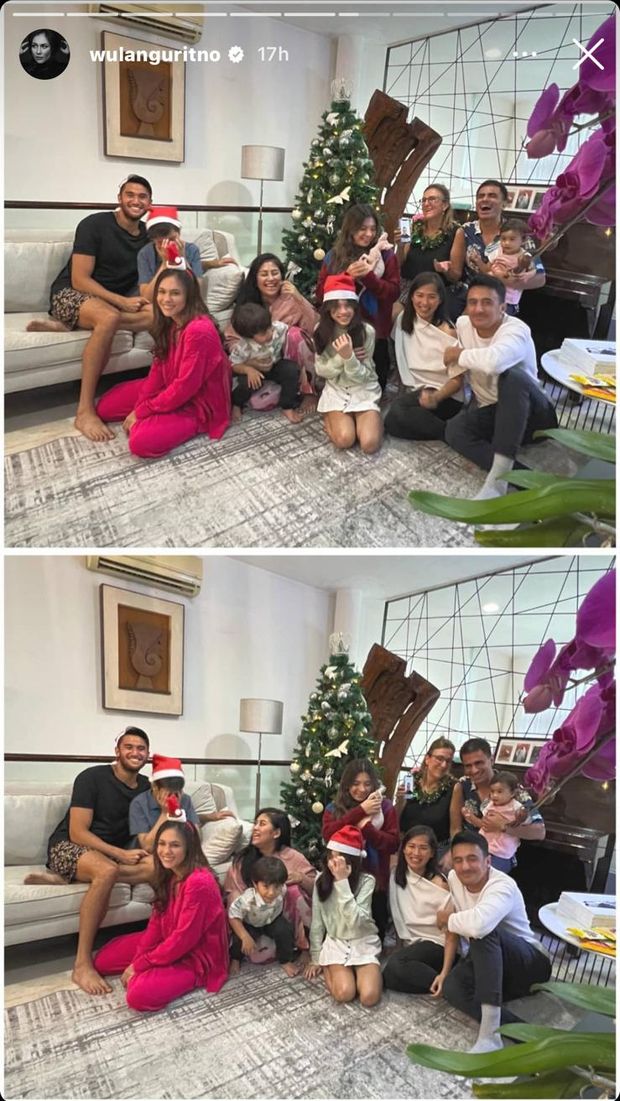 Wulan Guritno rayakan natal bersama keluarga dan Sabda Ahessa.