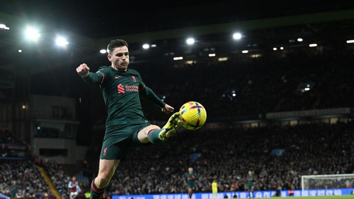 BIRMINGHAM, ENGLAND - DECEMBER 26:  ( THE SUN OUT.THE SUN ON SUNDAY OUT )  Andy Robertson of Liverpool during the Premier League match between Aston Villa and Liverpool FC at Villa Park on December 26, 2022 in Birmingham, England. (Photo by Andrew Powell/Liverpool FC via Getty Images)
