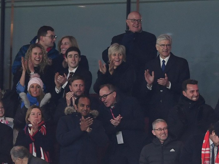 LONDON, ENGLAND - DECEMBER 26: Arsene Wenger the former Arsenal Manager during the Premier League match between Arsenal FC and West Ham United at Emirates Stadium on December 26, 2022 in London, England. (Photo by David Price/Arsenal FC via Getty Images)