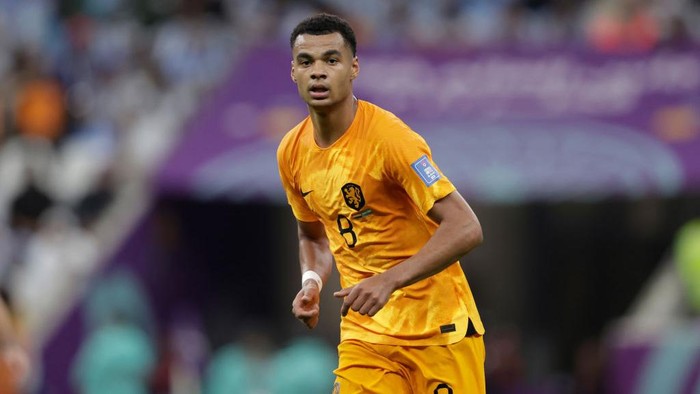 DOHA, QATAR - DECEMBER 9: Cody Gakpo of Holland during the  World Cup match between Holland  v Argentina  at the Lusail Stadium on December 9, 2022 in Doha Qatar (Photo by Rico Brouwer/Soccrates/Getty Images)