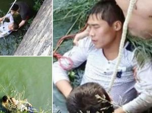 Pria Ini Ceburkan Diri ke Sungai Usai Lihat Wajah Pengantin Wanitanya