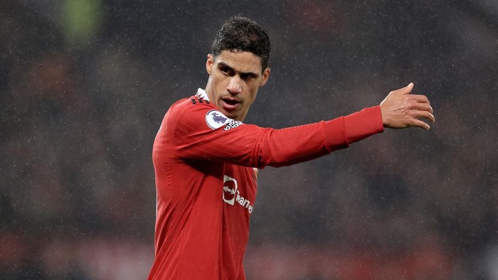 MANCHESTER, ENGLAND - DECEMBER 27: Raphael Varane of Manchester United during the Premier League match between Manchester United and Nottingham Forest at Old Trafford on December 27, 2022 in Manchester, United Kingdom. (Photo by Simon Stacpoole/Offside/Offside via Getty Images)