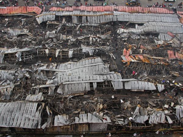 Begini Kondisi Pasar Sentral Makassar usai Terbakar Hebat