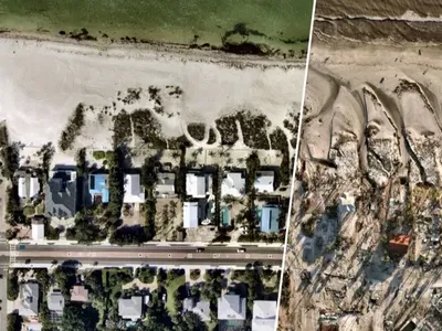 Mengerikan! Foto Sebelum dan Sesudah Terjangan Badai