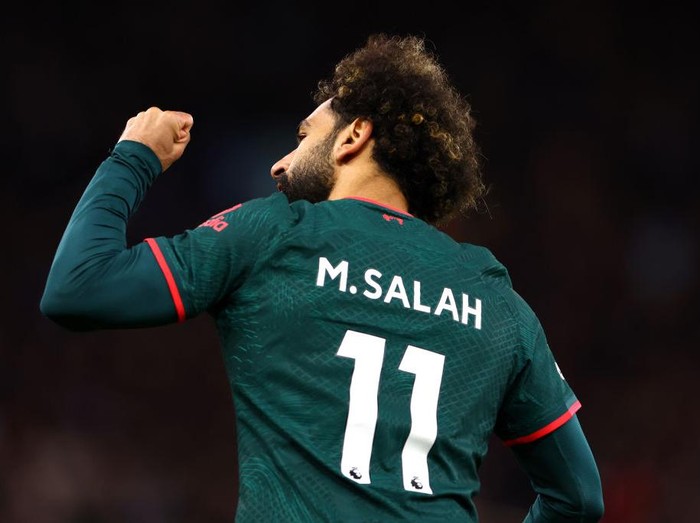 LONDON, ENGLAND - NOVEMBER 06:  Mohamed Salah of Liverpool during the Premier League match between Tottenham Hotspur and Liverpool FC at Tottenham Hotspur Stadium on November 6, 2022 in London, United Kingdom. (Photo by Marc Atkins/Getty Images)