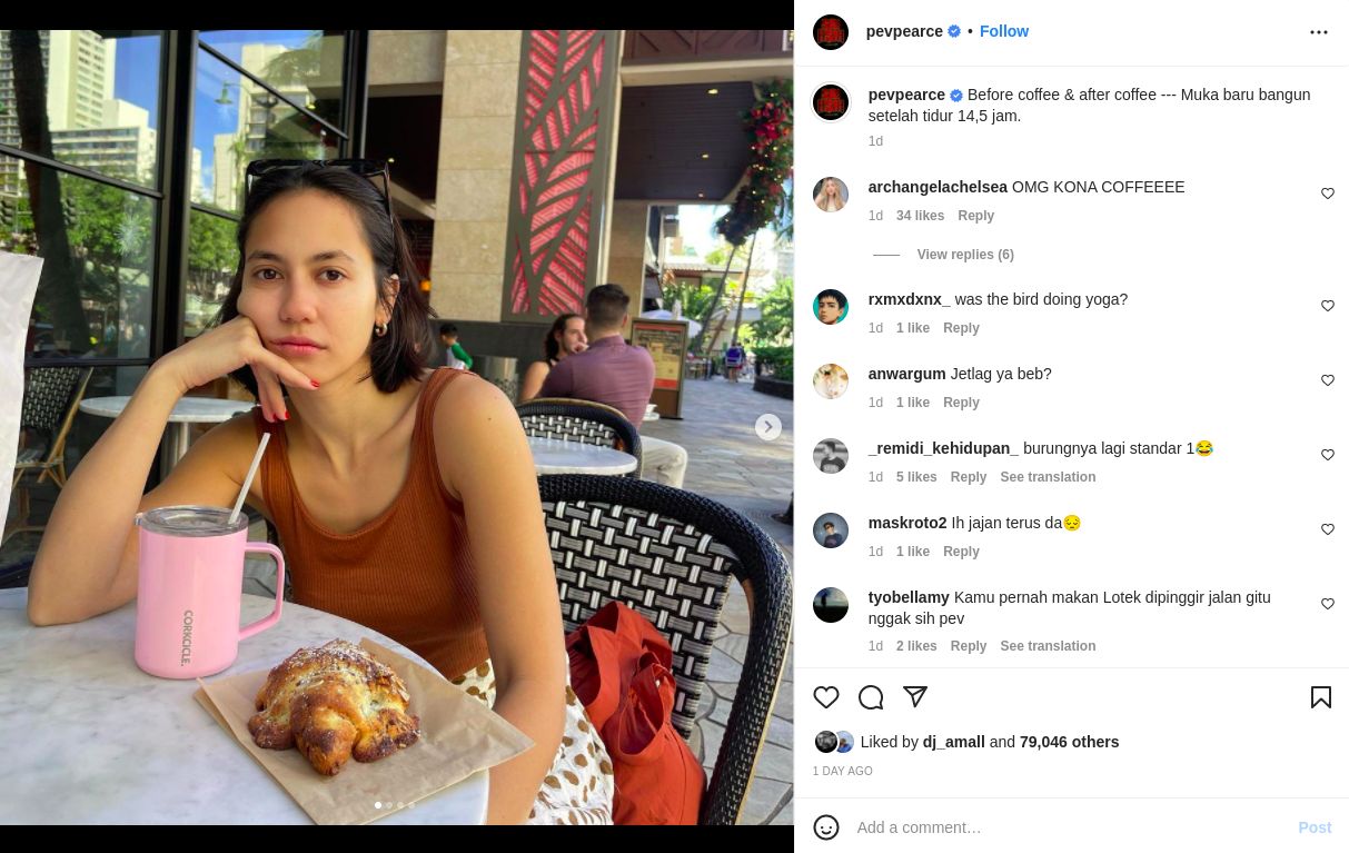 Unggahan Pevita Pearce