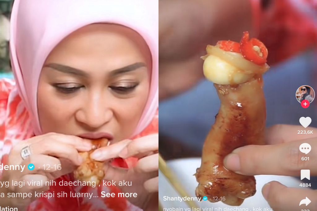 Shanty Denny makan daechang