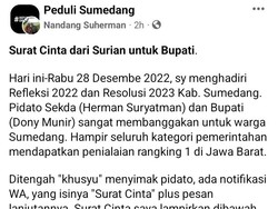 Surat Cinta Berisi Keluhan Warga Jalan Terputus Imbas Bendungan Sadawarna