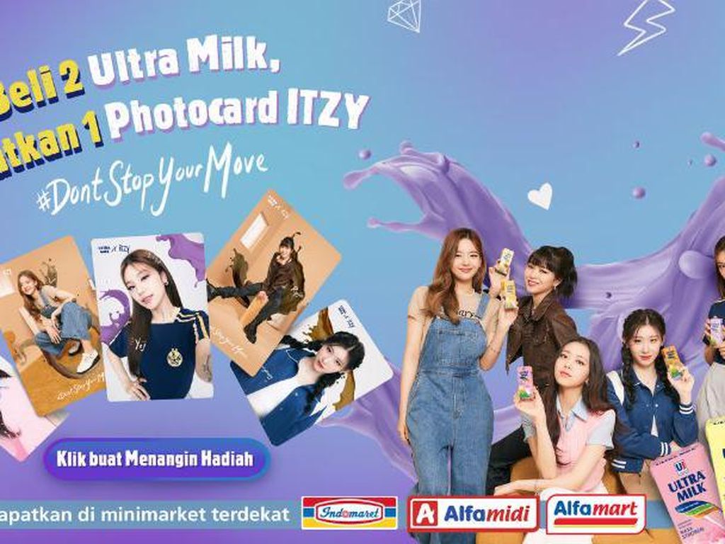 Beli Ultra Milk Bisa Tambah Koleksi Photocard Girl Group KPOP ITZY, Mau?