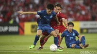 Laga Indonesia vs Thailand sendiri berakhir imbang 1-1. Keunggulan Garuda bisa dikejar Gajah Perang, sehingga laga tuntas tanpa pemenang di Stadion Utama Gelora Bung Karno. (Foto: Rifkianto Nugroho/detikcom)