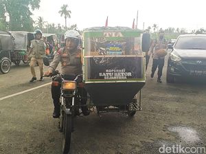 Bawa Betor, Kapolda Sumut Ajak Abang Becak Jadi Pelopor Tertib Lalu Lintas