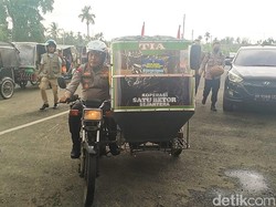 Bawa Betor, Kapolda Sumut Ajak Abang Becak Jadi Pelopor Tertib Lalu Lintas