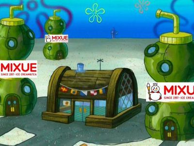 Meme Kocak Mixue Buka Cabang Sampai Bikini Bottom